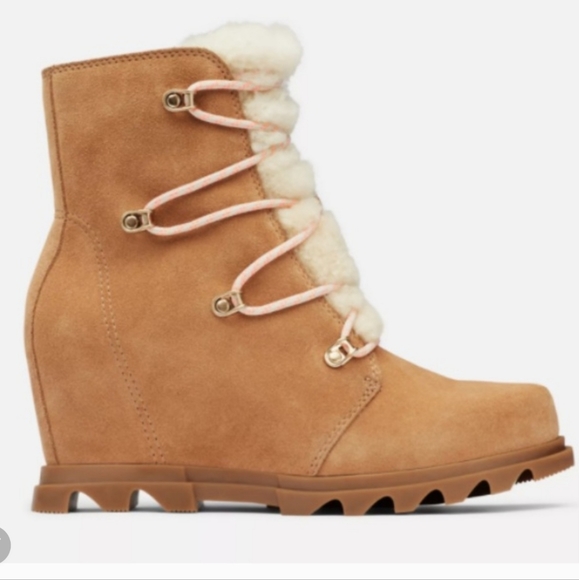 Women's Joan Of Arctic Wedge III SOREL Lace Cozy Bootie - Picture 3 of 16